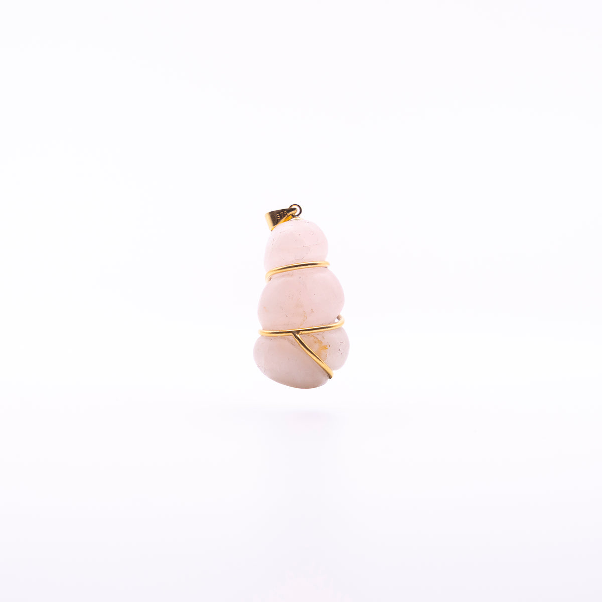 Helena Palmeira, Rose Quartz and Emerald Pendant