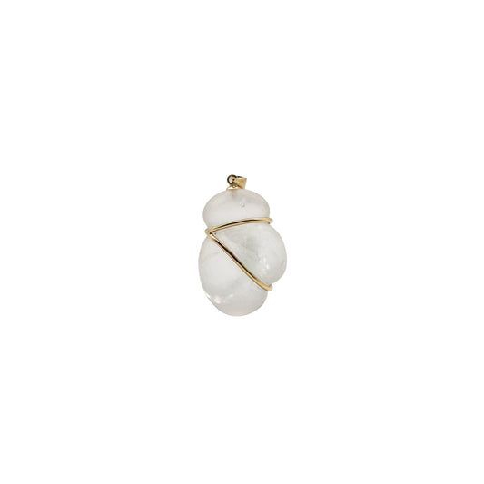 Helena Palmeira, Clear Quartz and Emeralds Pendant