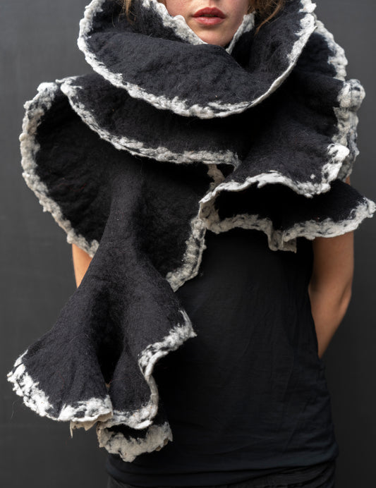 Clara Pinto, Black Lace Scarf