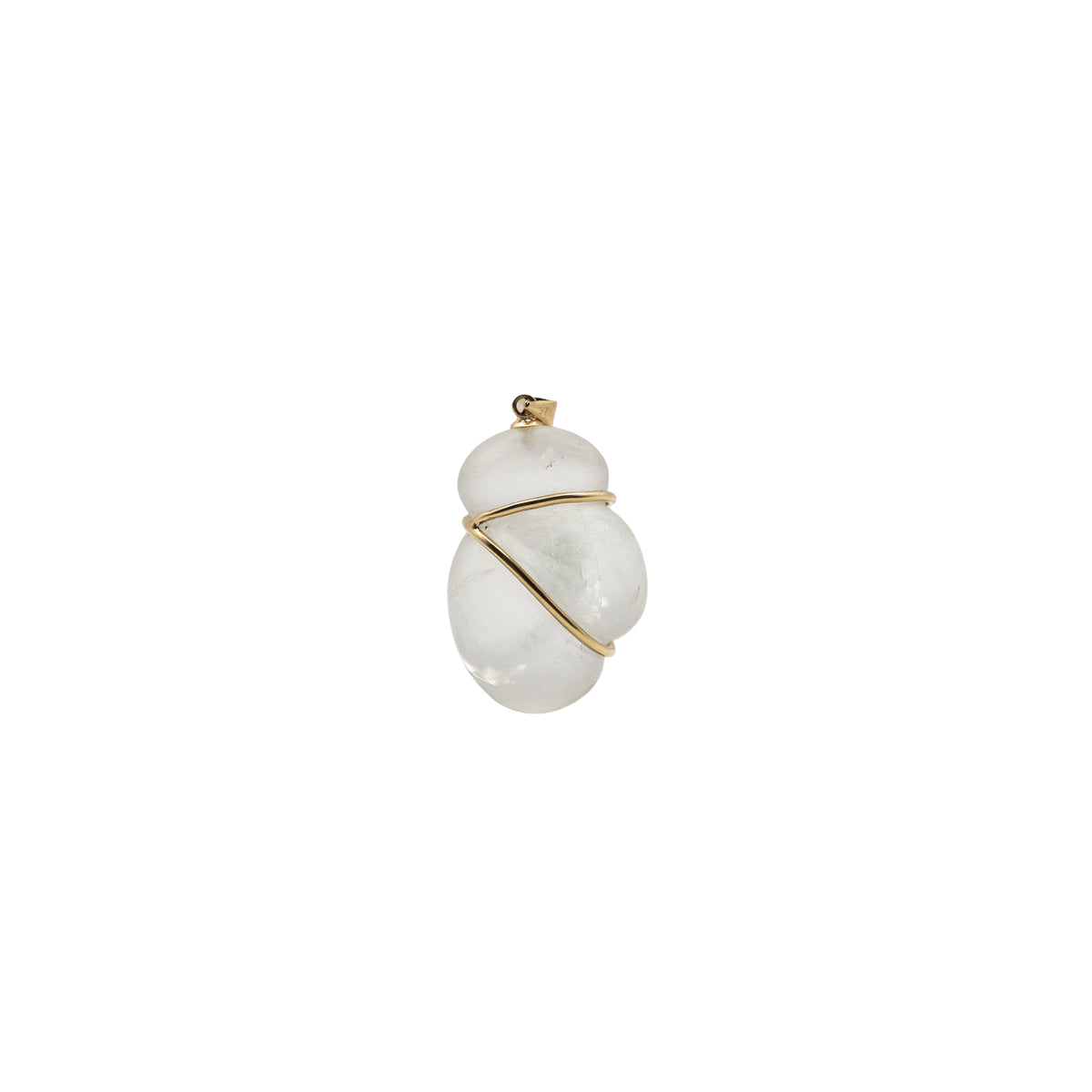 Helena Palmeira, Clear Quartz and Emeralds Pendant