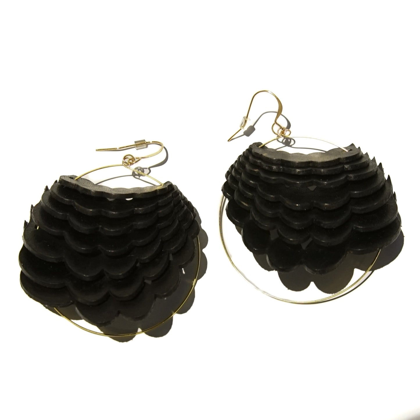 Kuniko Maeda, Small Black Feather Earrings