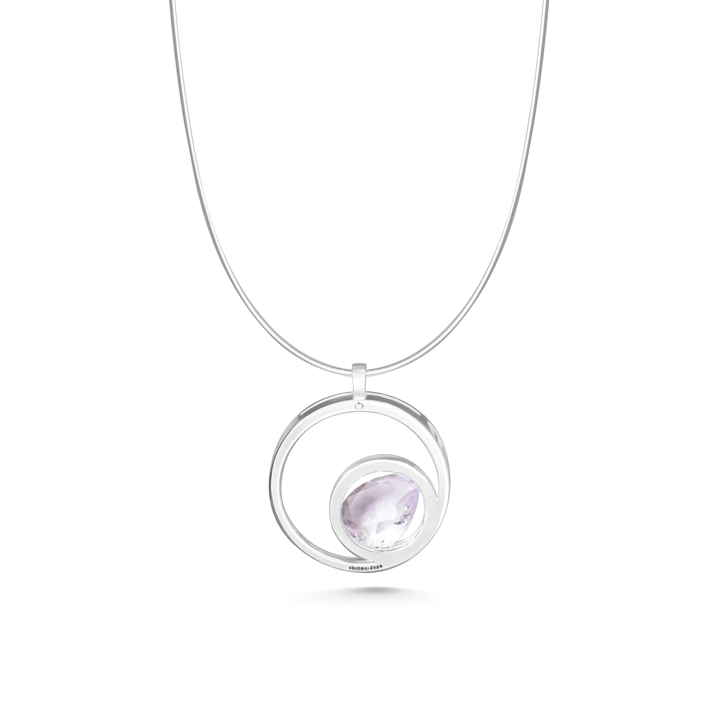 Matilde Mozzanega, Fixed Gem Pendant Silver & Pink Quartz
