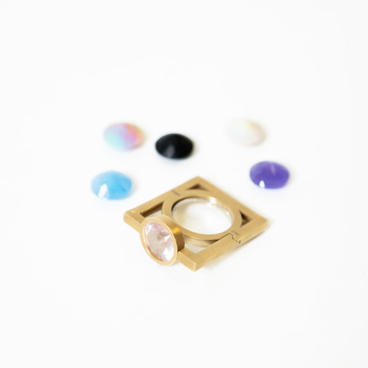 Matilde Mozzanega, Interchangable Stone and Gold Ring