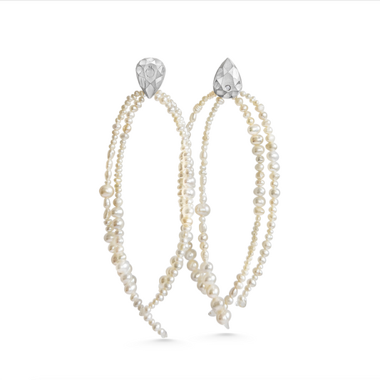 Matilde Mozzanega, Large Freshwater Pearl Pepita Earrings