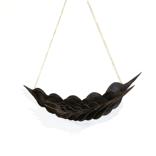 Kuniko Maeda, Small Black Feather Necklace